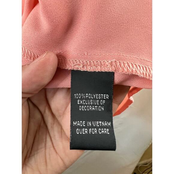 A. Byer Pink Cold Shoulder Women's Blouse Size Large - Picture 4 of 4